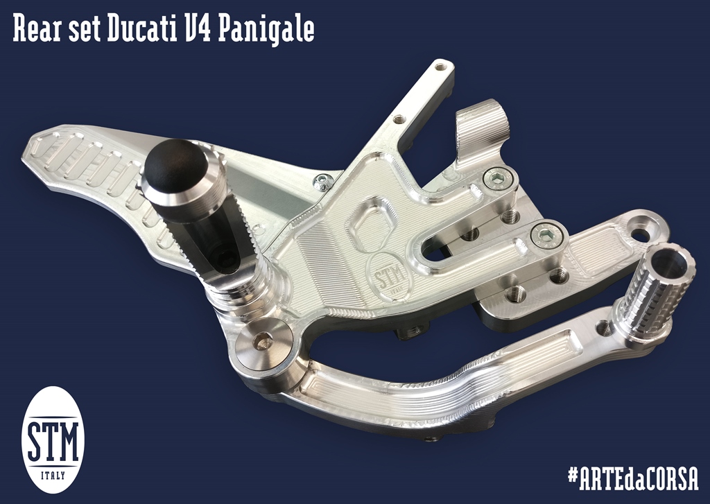 STM Adjustable Rearsets for the Ducati Panigale V4 / S / Speciale